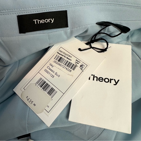 Theory Women's Stretch Wool Carissa Blazer in Sky Blue Size 4 - Picture 9 of 10